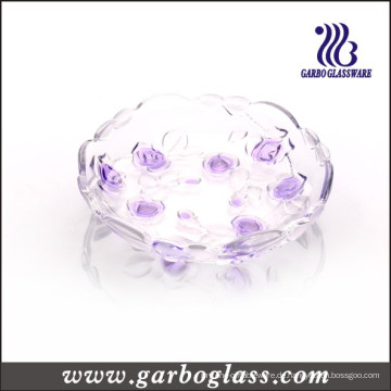 Farbige Glasplatte mit Blumenmuster (GB1708MG-1 / PDS1)